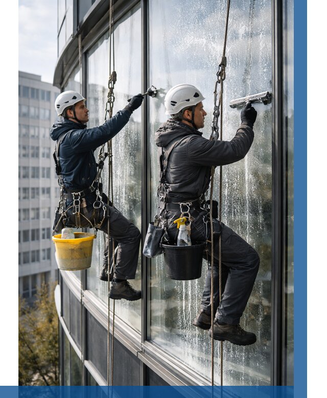 Мойка панорамных окон в Борисоглебске от 364 р. заказать у ВЫСОТНИК-Брс