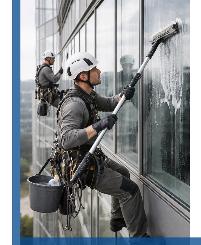 Высотная мойка сплошного остекления с выездом в Борисоглебске