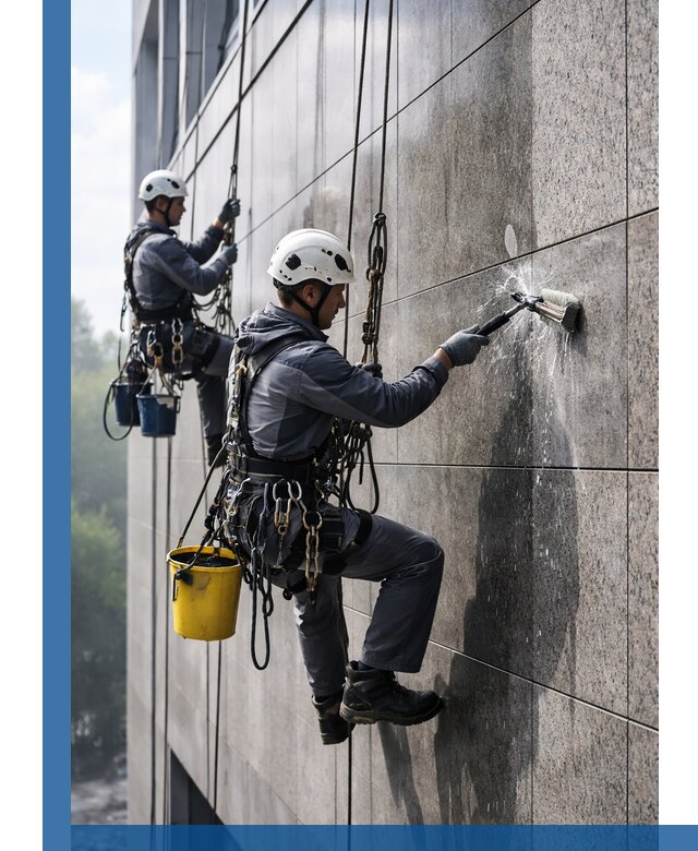 Профессиональная мойка фасада из керамогранита в Борисоглебске