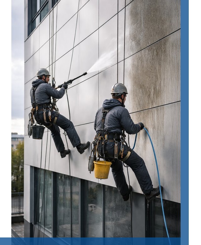 Мойка фасада из композита в Борисоглебске по цене от 312 р. | ВЫСОТНИК-Брс