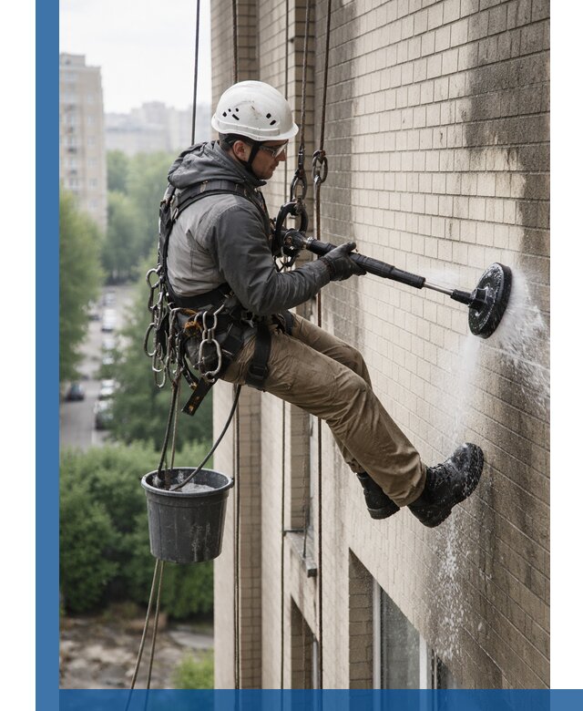 Очистка фасада от копоти в Борисоглебске профессионально и безопасно