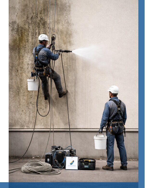 Очистка фасада от плесени в Борисоглебске от 312 р. | ВЫСОТНИК-Брс