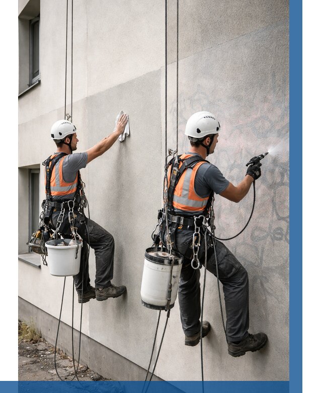 Антиграффити покрытие фасада в Борисоглебске от 624 р. | ВЫСОТНИК-Брс