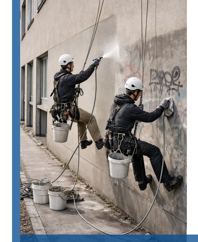 Антиграффити покрытие фасада с защитой от надписей в Борисоглебске