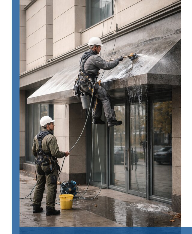 Профессиональная мойка козырьков и навесов в Борисоглебске