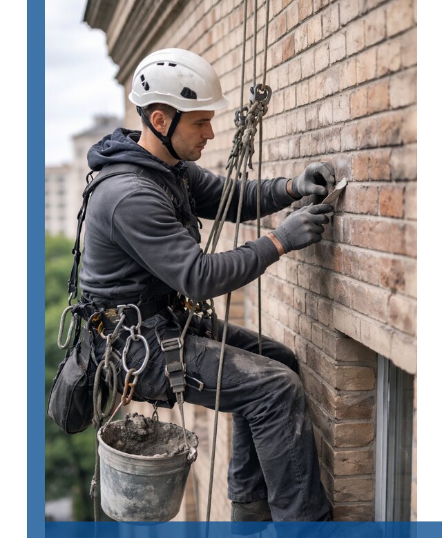 Качественный ремонт кирпичной кладки фасада в Борисоглебске с гарантией