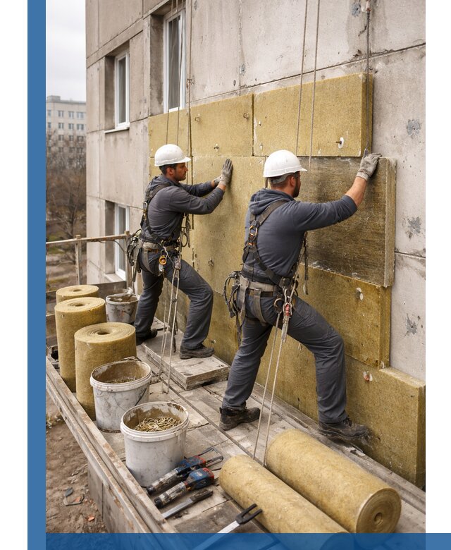 Утепление фасада минватой в Борисоглебске под ключ с гарантией