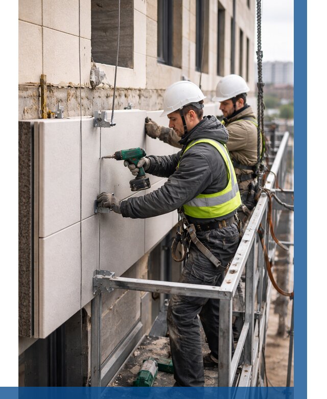 Монтаж фасадных термопанелей в Борисоглебске от 1561 р. | ВЫСОТНИК-Брс