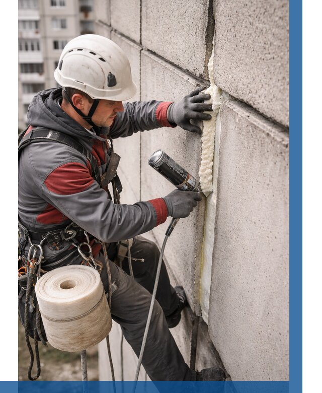 Утепление межпанельных швов в Борисоглебске от 728 р. | ВЫСОТНИК-Брс