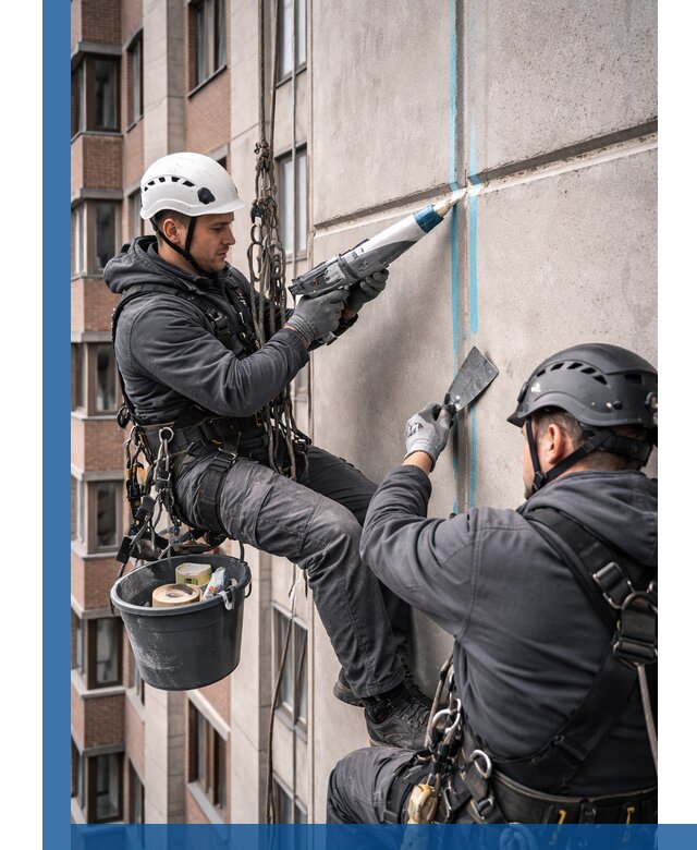 Вторичная герметизация швов фасада и кровли в Борисоглебске