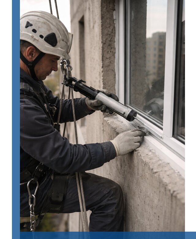 Герметизация оконных швов снаружи в Борисоглебске профессионально