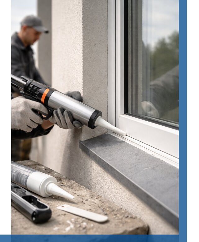 Герметизация монтажных швов окон в Борисоглебске от 676 р. | ВЫСОТНИК-Брс