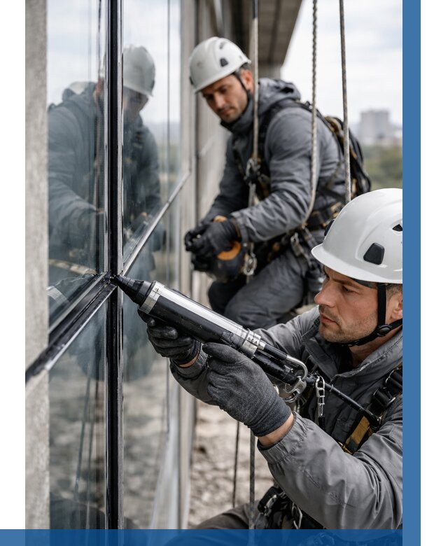 Герметизация витражных швов в Борисоглебске от 676 р. | ВЫСОТНИК-Брс