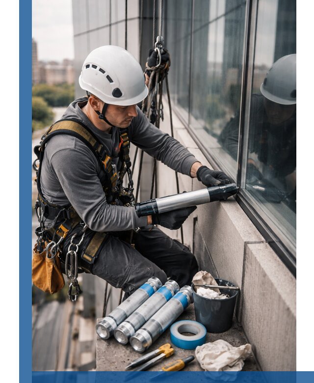 Герметизация стыков витража в Борисоглебске для герметичных фасадов