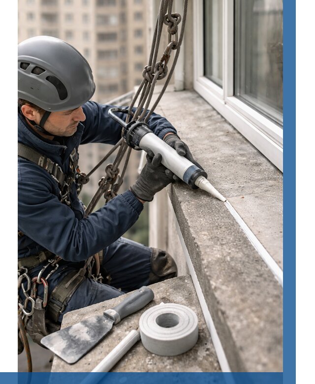 Герметизация балконного козырька в Борисоглебске от 4682 р. | ВЫСОТНИК-Брс