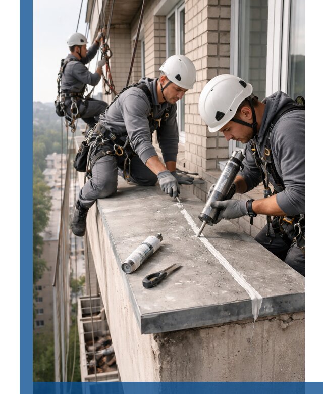 Герметизация балконного козырька в Борисоглебске профессионально