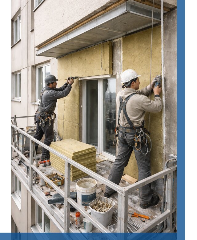 Утепление балкона снаружи в Борисоглебске от 1665 р. под ключ ВЫСОТНИК-Брс