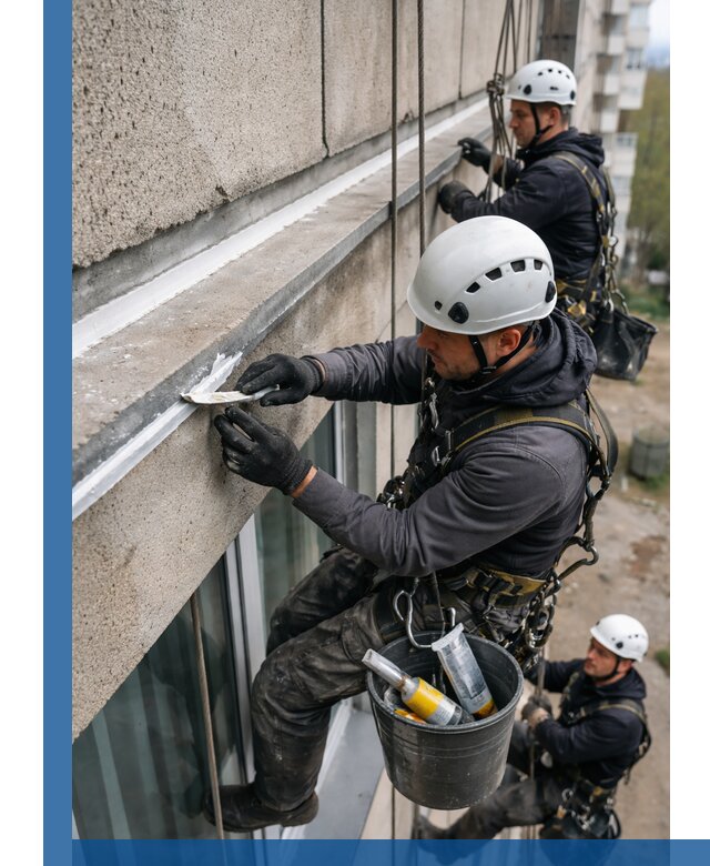 Герметизация примыкания балкона в Борисоглебске под ключ с гарантией