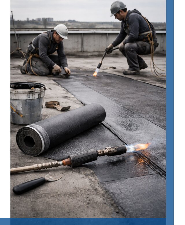 Ремонт рулонной кровли в Борисоглебске от 676 р. | ВЫСОТНИК-Брс