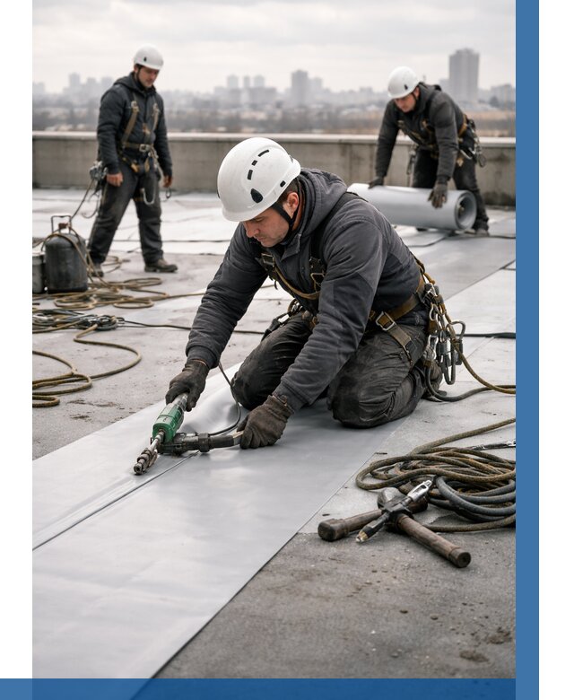 Ремонт мембранной кровли в Борисоглебске от 1873 р./м2 | ВЫСОТНИК-Брс