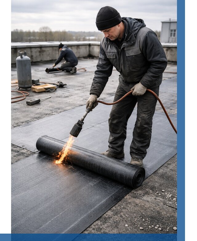 Ремонт наплавляемой кровли в Борисоглебске от 728 р. | ВЫСОТНИК-Брс