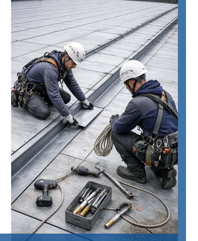 Ремонт фальцевой кровли в Борисоглебске от 728 р. | ВЫСОТНИК-Брс