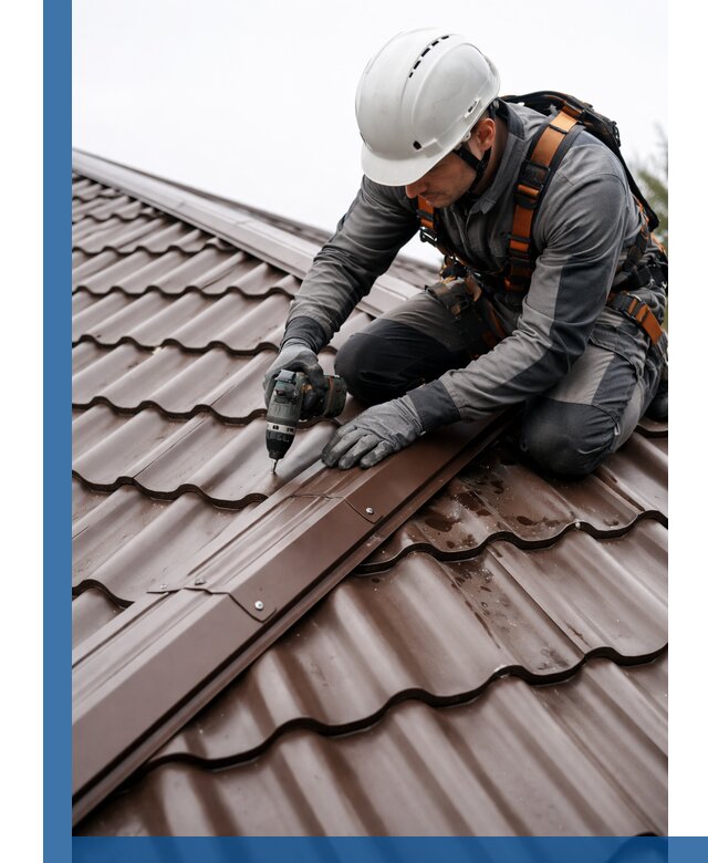 Ремонт металлочерепицы на крыше в Борисоглебске профессионально