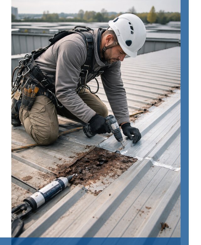 Ремонт профнастила на кровле в Борисоглебске от 728 р. | ВЫСОТНИК-Брс