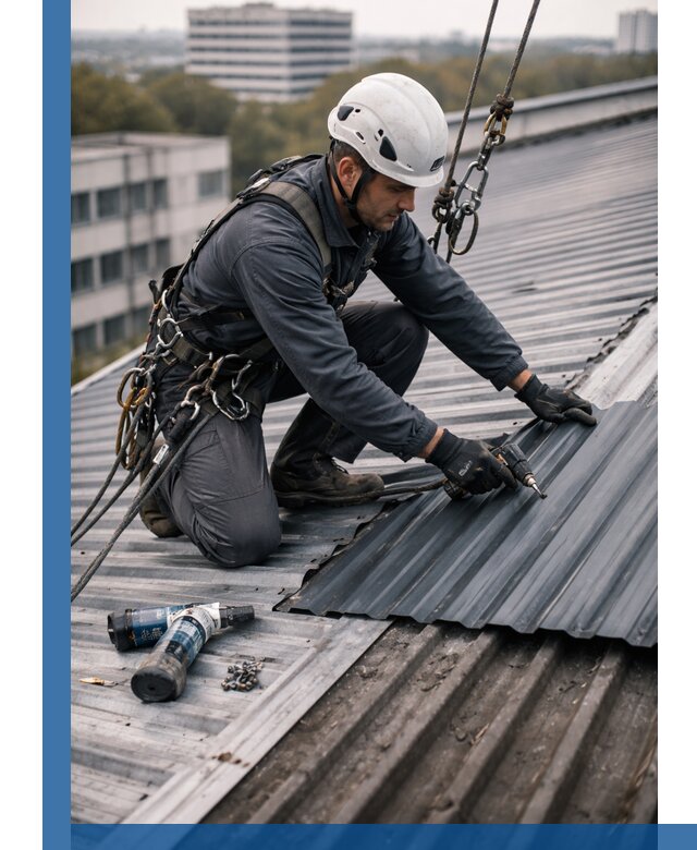 Ремонт профнастила на кровле в Борисоглебске, работы под ключ