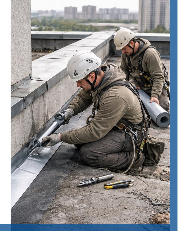 Ремонт кровельных примыканий в Борисоглебске от 1248 р. | ВЫСОТНИК-Брс