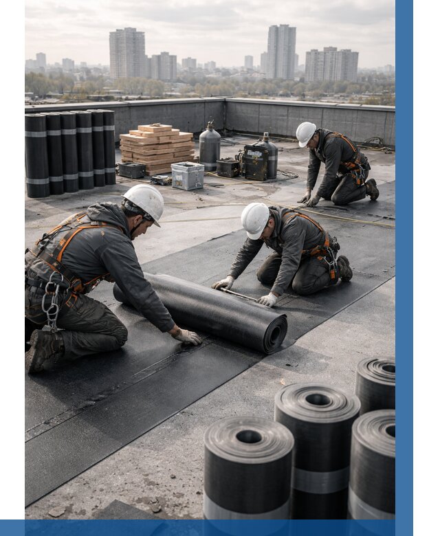 Монтаж мягкой кровли под ключ в Борисоглебске от 468 р. | ВЫСОТНИК-Брс