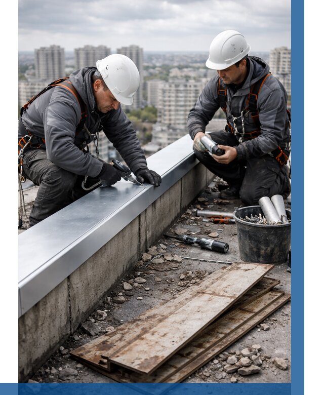 Замена парапетных крышек под ключ в Борисоглебске от 1248 р. | ВЫСОТНИК-Брс