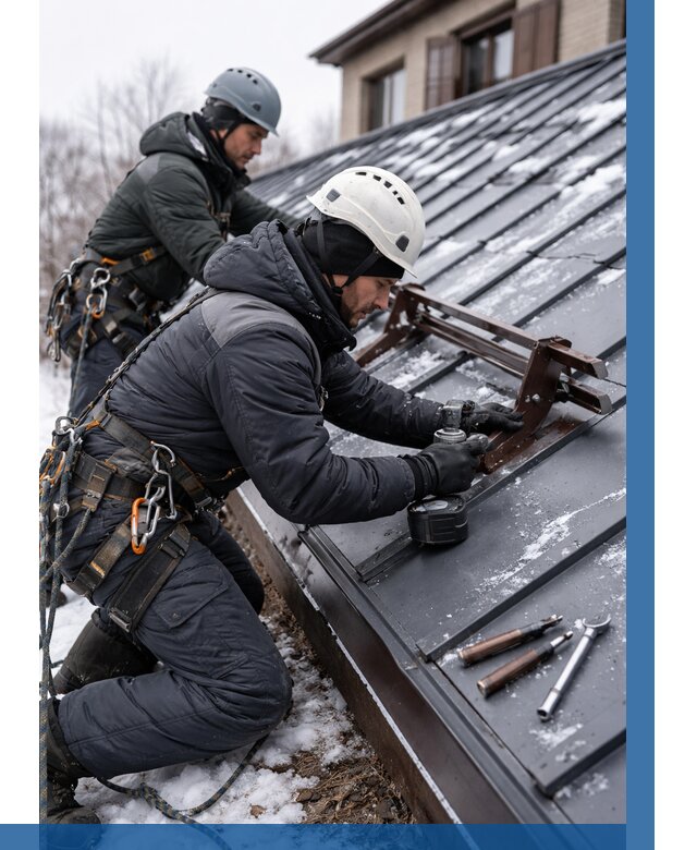 Монтаж снегозадержателей в Борисоглебске от 468 р. | ВЫСОТНИК-Брс