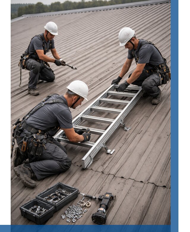 Монтаж кровельной лестницы в Борисоглебске от 4682 р. | ВЫСОТНИК-Брс