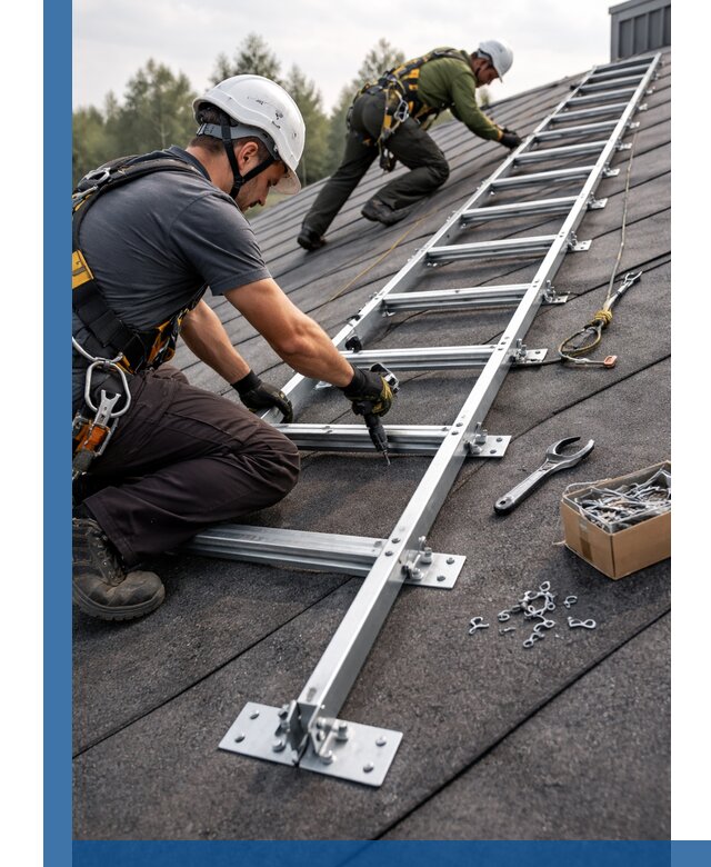 Профессиональный монтаж кровельной лестницы в Борисоглебске под ключ