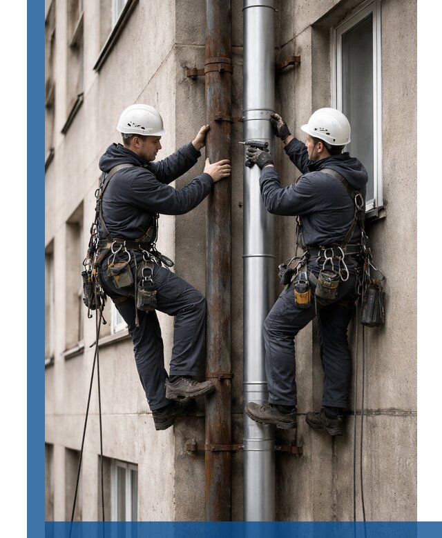 Замена водосточных труб в Борисоглебске: монтаж и демонтаж под ключ
