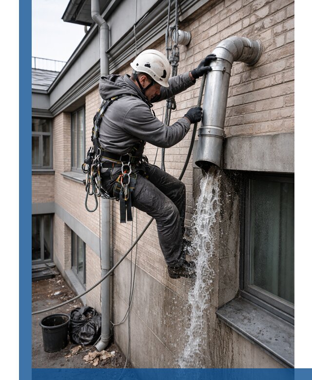 Профессиональная прочистка водосточных труб в Борисоглебске с гарантией