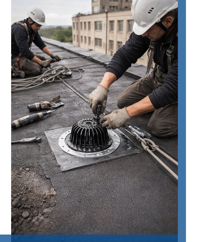 Установка водосточных воронок в Борисоглебске цена от 3641 р. | ВЫСОТНИК-Брс