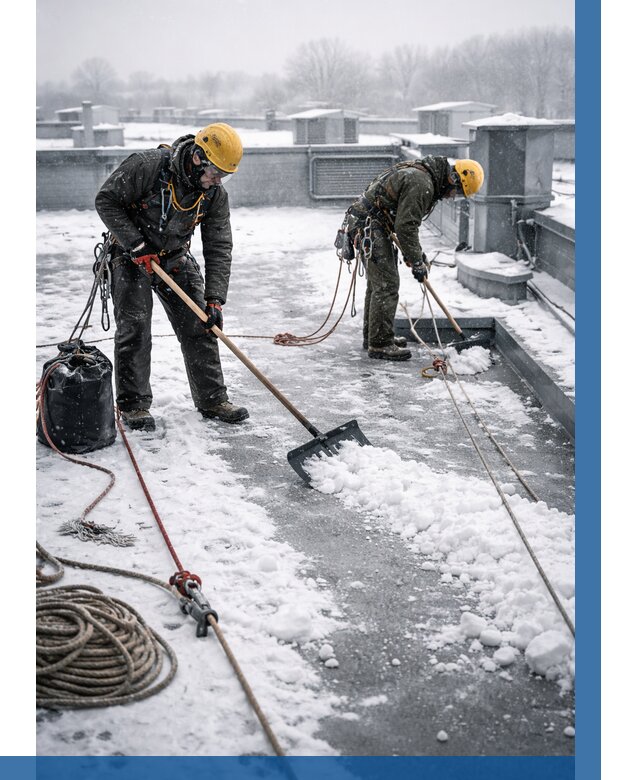 Очистка крыши от снега в Борисоглебске от 7803 р. | ВЫСОТНИК-Брс