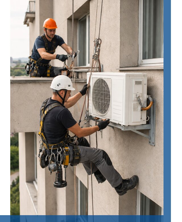 Монтаж внешнего блока кондиционера в Борисоглебске от 6763 р. | ВЫСОТНИК-Брс