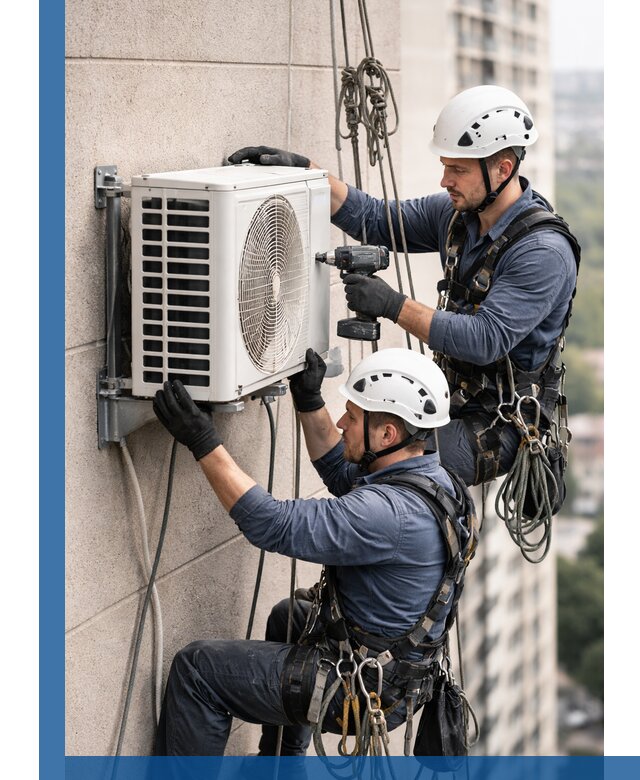 Монтаж внешнего блока кондиционера в Борисоглебске установка и крепление