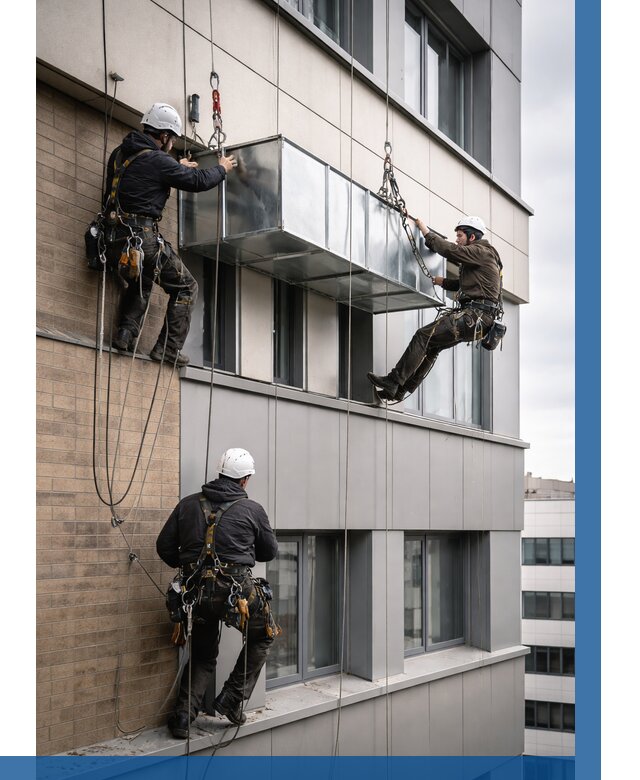 Монтаж воздуховодов на фасаде в Борисоглебске от 1561 р. | ВЫСОТНИК-Брс