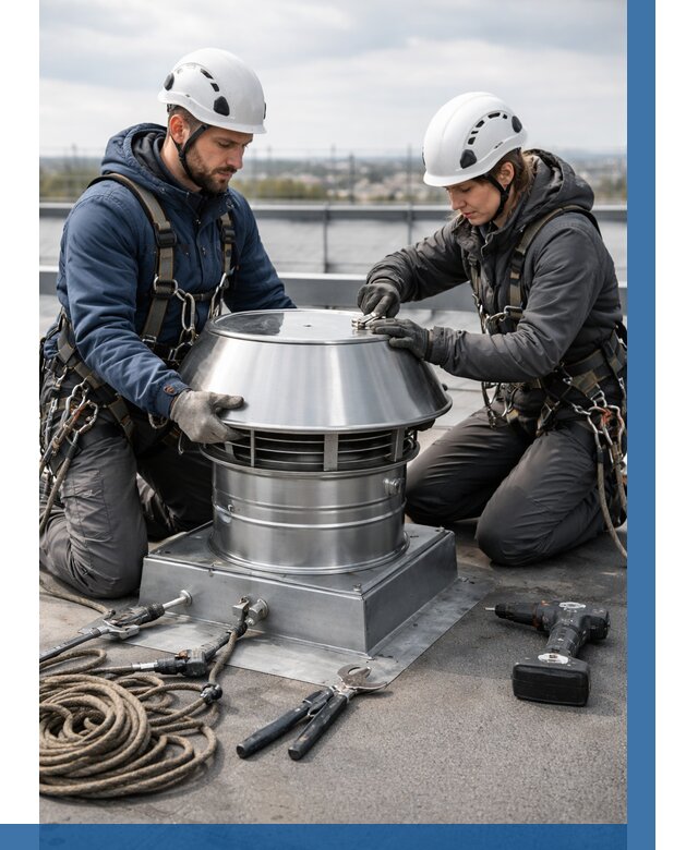 Установка дефлекторов на кровле в Борисоглебске от 4682 р. | ВЫСОТНИК-Брс