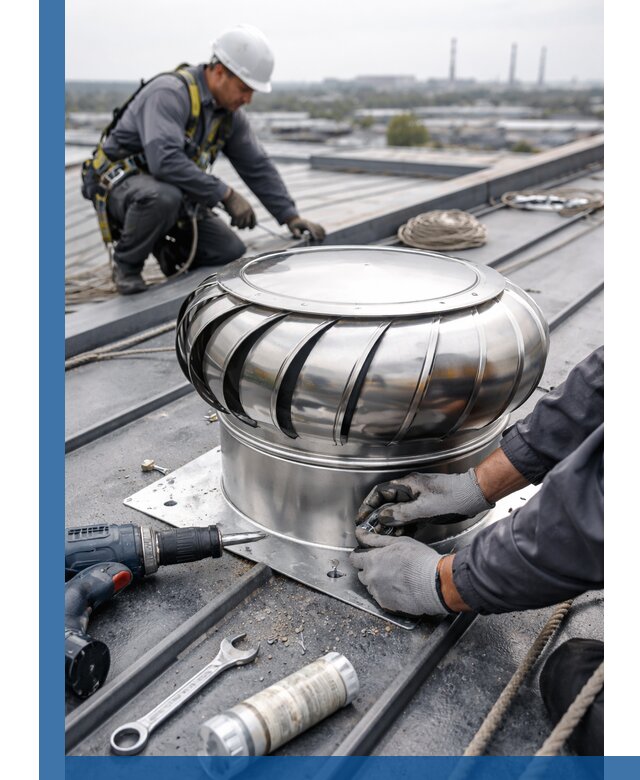 Установка дефлекторов на кровле в Борисоглебске профессионально