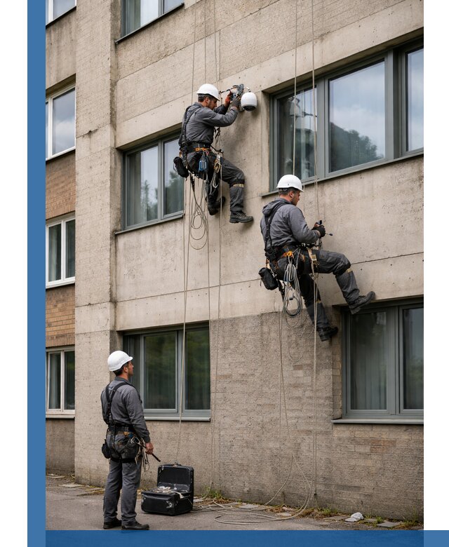 Монтаж фасадных камер видеонаблюдения в Борисоглебске под ключ