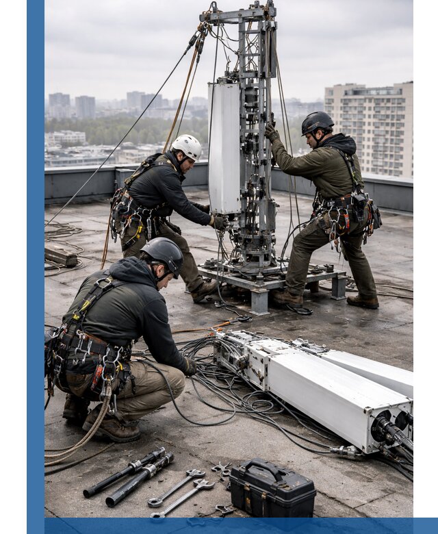 Демонтаж антенн на крыше зданий в Борисоглебске с гарантией