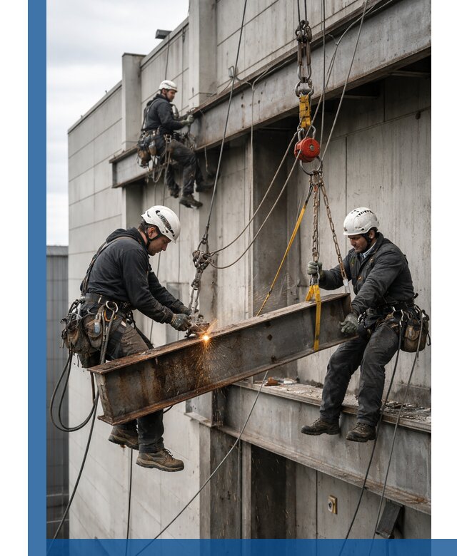 Демонтаж металлоконструкций на высоте в Борисоглебске под ключ