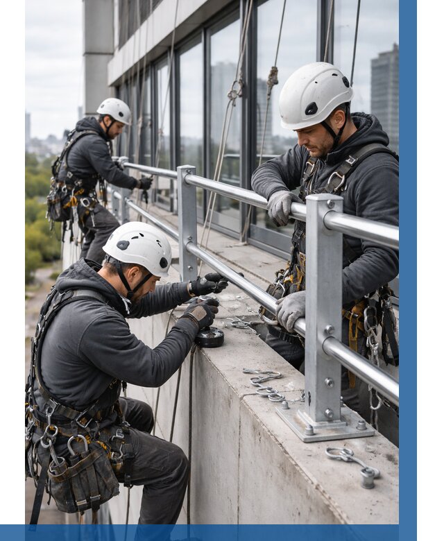 Монтаж ограждений на высоте в Борисоглебске, от 1248 р. | ВЫСОТНИК-Брс