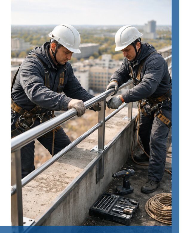 Монтаж перил на высоте в Борисоглебске от 2601 р. | ВЫСОТНИК-Брс