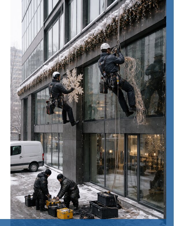 Демонтаж новогоднего оформления в Борисоглебске от 5722 р. | ВЫСОТНИК-Брс